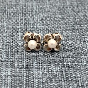 James Avery Flower Pearl Stud Earrings